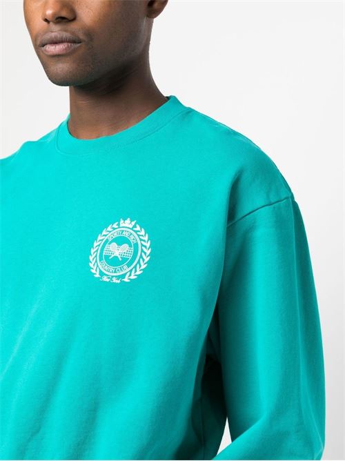 Cotton sweatshirt with print SPORTY & RICH | CR636NYCOUNTRYCLUBTEAL/WHITE